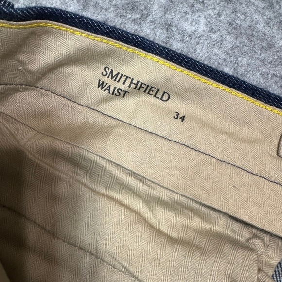 Banana Republic Smithfield Men's Dark Wash Denim Pleated Trousers Size 34 - Picture 5 of 7